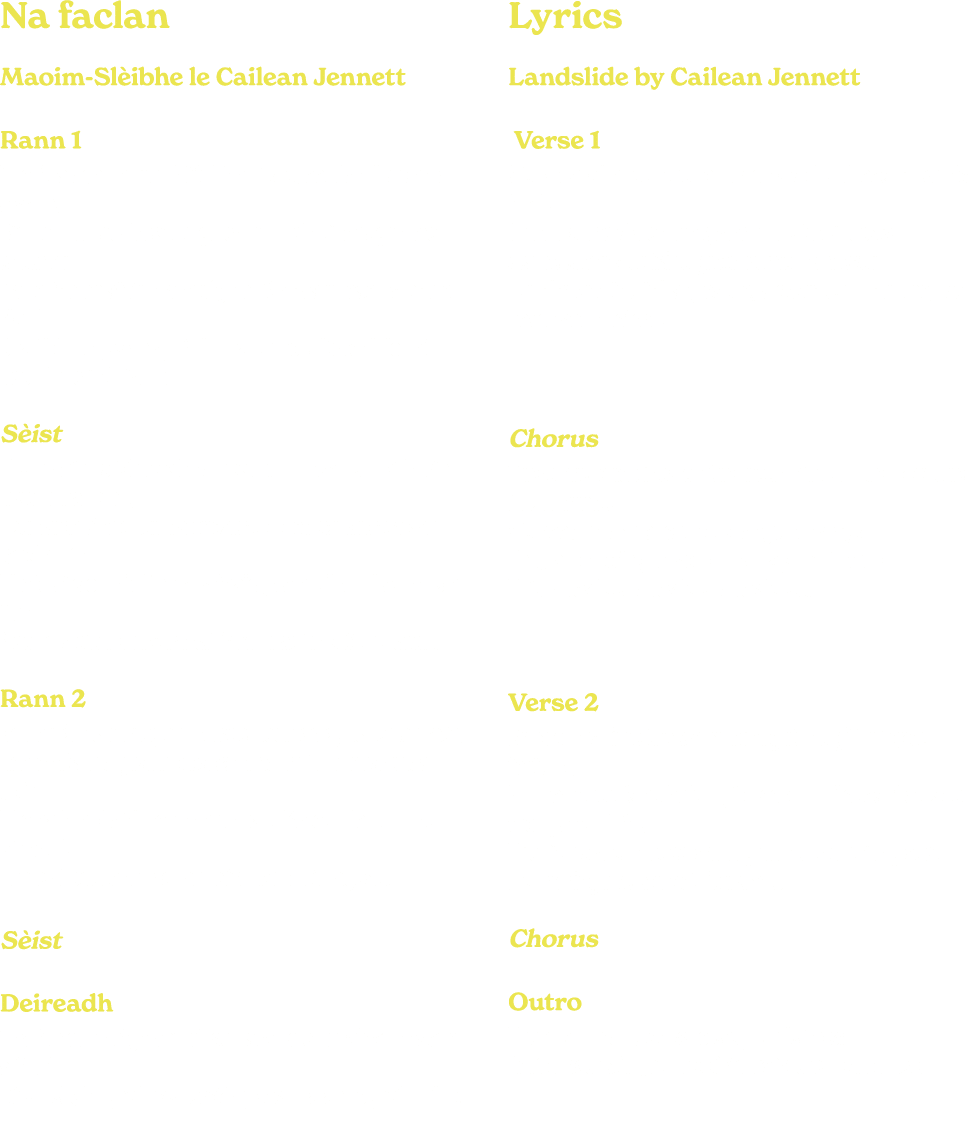 Na faclan Maoim-Sl ibhe le Cailean Jennett Rann 1 Tha fios againn mu dh idhinn uisge, ceudan fhaclan air a shon, Bid...