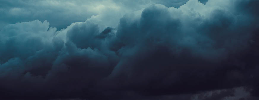 Dark moody storm clouds. Ominous warning