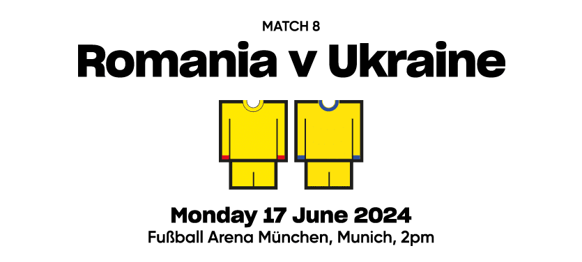 Match 8 Romania v Ukraine  Monday 17 June 2024 Fu ball Arena M nchen, Munich, 2pm