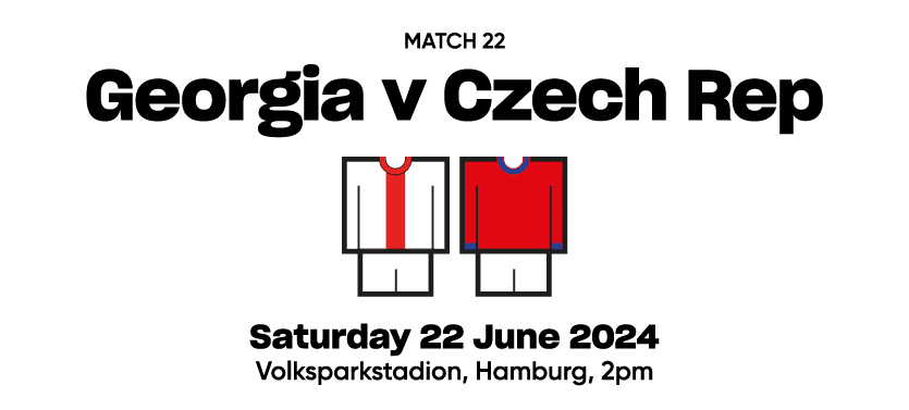 Match 22 Georgia v Czech Rep  Saturday 22 June 2024 Volksparkstadion, Hamburg, 2pm