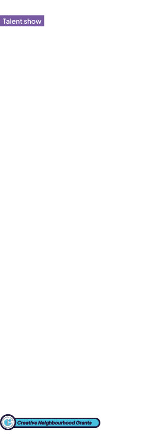 Talent show Govanhill’s Got Talent! Friday 8 August, 6pm 8:30pm Govanhill’s Got Talent and it’s loud, proud, and full...