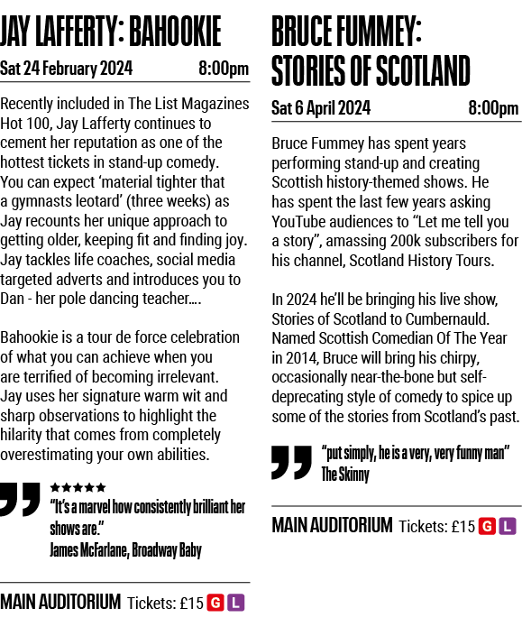 JAY LAFFERTY: BAHOOKIE Sat 24 February 2024 8:00pm Recently included in The List Magazines Hot 100, Jay Lafferty cont   
