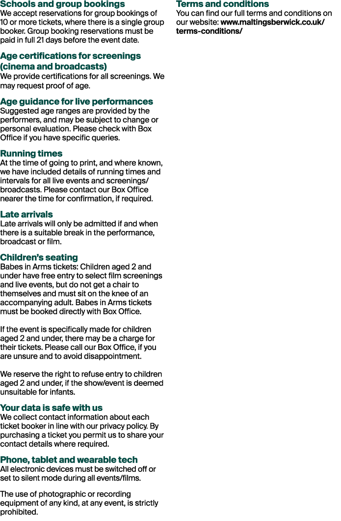 Schools and group bookings We accept reservations for group bookings of 10 or more tickets, where there is a single g...