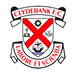 A red and white logo for Clydebank FC. AI generated content
