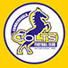 A blue and yellow logo for the Cumberland Colts football club. AI generated content